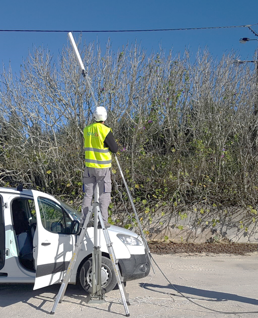 Engineers installing technical site surveys for the railway network