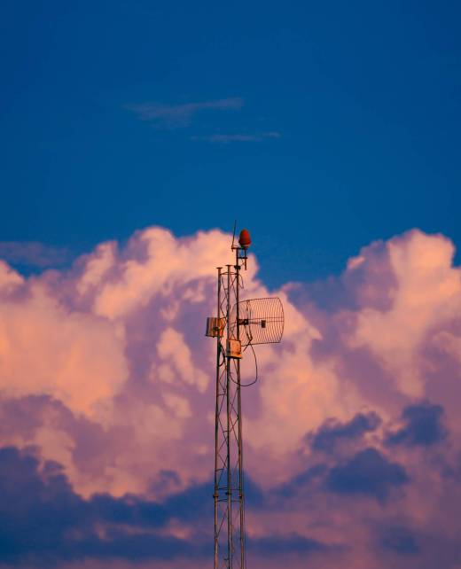 Telcommunications Tower over the sky